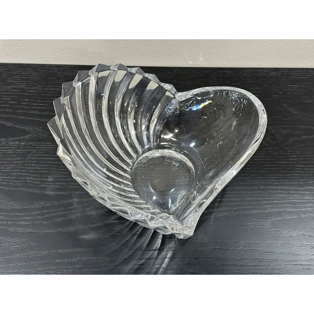 Gorham Crystal Heart Dish 8